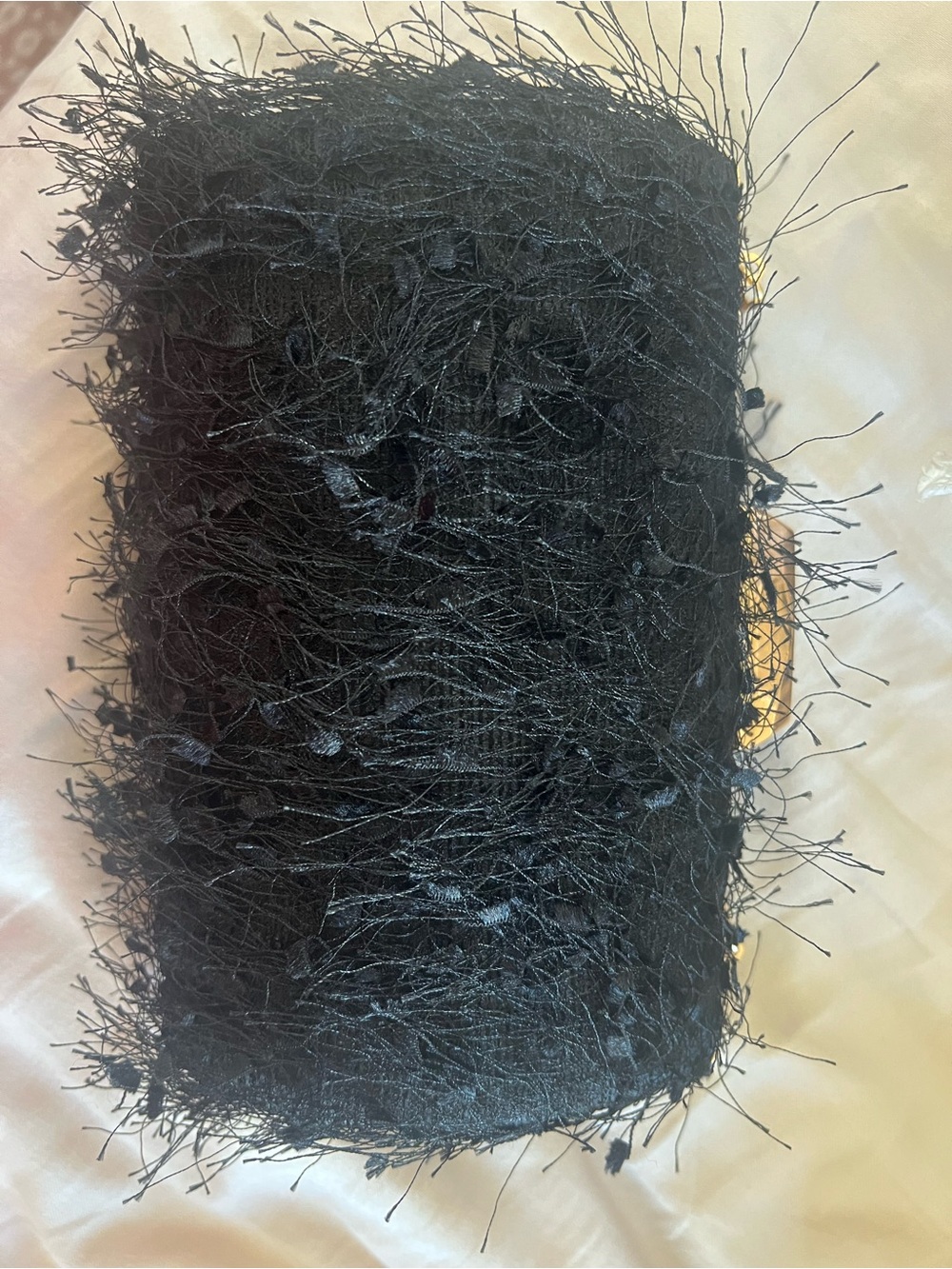Black Textured Fringe Men's Jeans Accessory